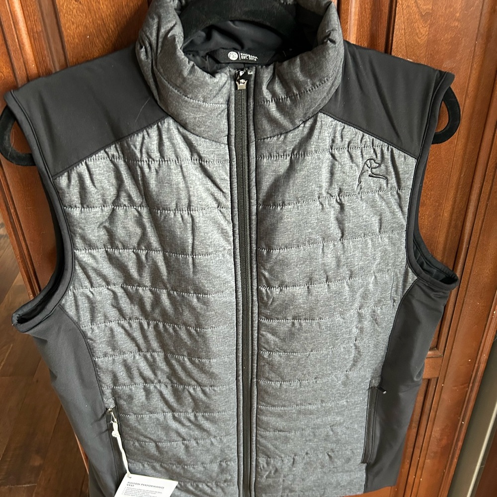 Rhoback Gray and Black Insulated Vest